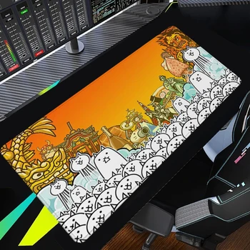 резиновый коврик для мыши Battle Cats Коврик для мыши Игровой аксессуар для ПК Gamer XXL Ковры Офисный компьютерный настольный коврик Locking Edge Клавиатурные коврики
