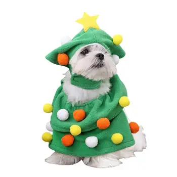 Рождественская одежда для собак Зимняя одежда для собак Рождественская вечеринка Косплей Регулируемый вырез Создайте праздничное настроение для вашей собаки-кошки