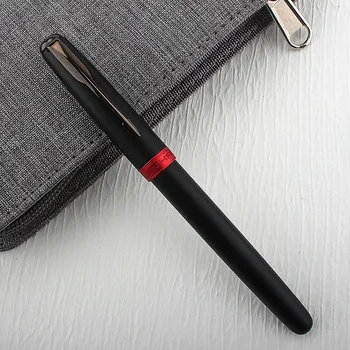 Роскошное качество Jinhao 75 Металл Черный Красный Перьевая ручка Финансовый офис Студенческие принадлежности Школьные канцелярские чернильные ручки