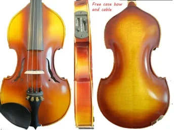 ручная электрическая скрипка в стиле барокко коричневого цвета 4/4 +Акустическая скрипка #11699