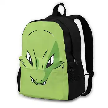- Рюкзак с косой для студента Школьный ноутбук Дорожная сумка Scyther Green Dragon