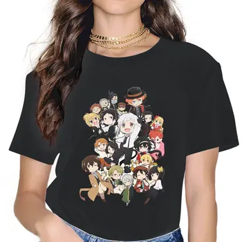 Симпатичная женская одежда Bungou Stray Dogs Wan Аниме Графические женские футболки Винтаж Гранж Свободные топы Футболка Kawaii Girls Streetwear