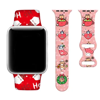 Симпатичный ремешок с пряжкой-бабочкой для Apple Watch Series 7 с принтом для Apple Watch Band S9/8/7/6/5/4/3/2/1 Ultra 38/40/41 мм 42/44/45/49 мм