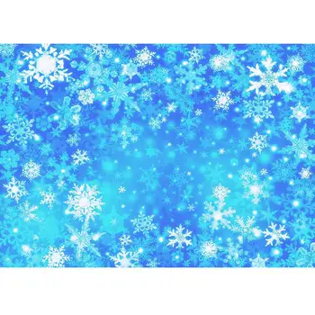 Синие снежинки Зимние фоны для фотографии для фотостудии Пользовательский виниловый фотофон Детские портретные фоны