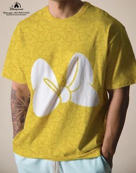 Скидка на одежду большого размера Дух Микки Мауса Дисней серия 2023 новый стритстайл серия мужской топ футболка с коротким рукавом