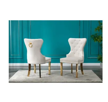 Современные стулья для гостиной Бусины Тафтинговый бархат Обивка ткань Ресторан Обеденный стул для домашнего отеля