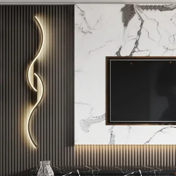 современный светодиодный настенный светильник прикроватная бра для гостиной столовой спальни проход телевизор фон домашний декор интерьер осветительный прибор