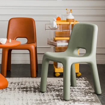  Спинка обеденного стула Креативные бытовые пластиковые утолщенные стулья INS Nordic Современный стул для кафе Стул для ресторана Стул Табурет