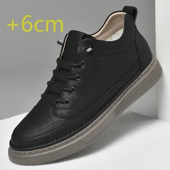 Уличные мужские короткие ботинки Повышающая обувь Лифтовая обувь Обувь для увеличения роста Мужская стелька для увеличения роста 6 см Мужские кроссовки