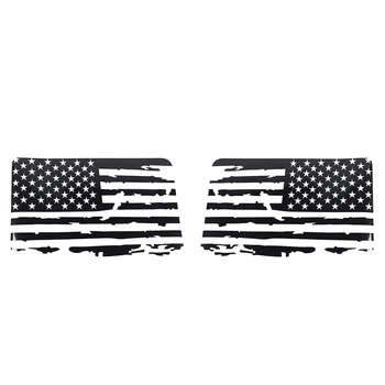 Хардтоп Окно США Состаренный флаг Наклейки Американский флаг Наклейки Для Jeep Wrangler 2011-2017 JK 4 двери, 1 пара
