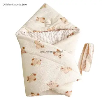Хлопковое одеяло для малышей Одеяла для коляски новорожденных Чехол для сна младенца Впитывающий муслин Пеленка Дропшиппинг