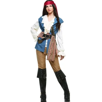 Хэллоуин Женщины Косплей Пират Маскарадный Костюм Взрослые Костюмы