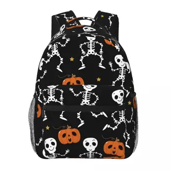 Хэллоуин Черепа Набор 3D-печатных школьных сумок для девочек-подростков Начальная школа Детский рюкзак Книжные сумки Детская сумка Сумка