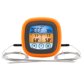 Цифровой термометр для приготовления пищи с двойным зондом с сигнализацией и решеткой с подсветкой Thermom P15F