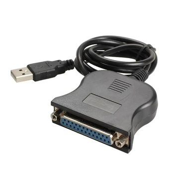 черный 80 см USB 2.0 на DB25 25-контактный женский порт печатный конвертер параллельный интерфейс коммуникационный адаптер кабель для принтера