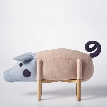 Эксклюзивный патентованный дизайн Мебель для детской комнаты Детский милый табурет Животное Бодрая свинья Пуфик Стул Игрушка для детского сада