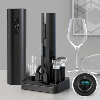 Электрический винный штопор Перезаряжаемый автоматический штопор для кухни Открывалка для винных бутылок с аксессуарами USB-зарядный костюм для дома
